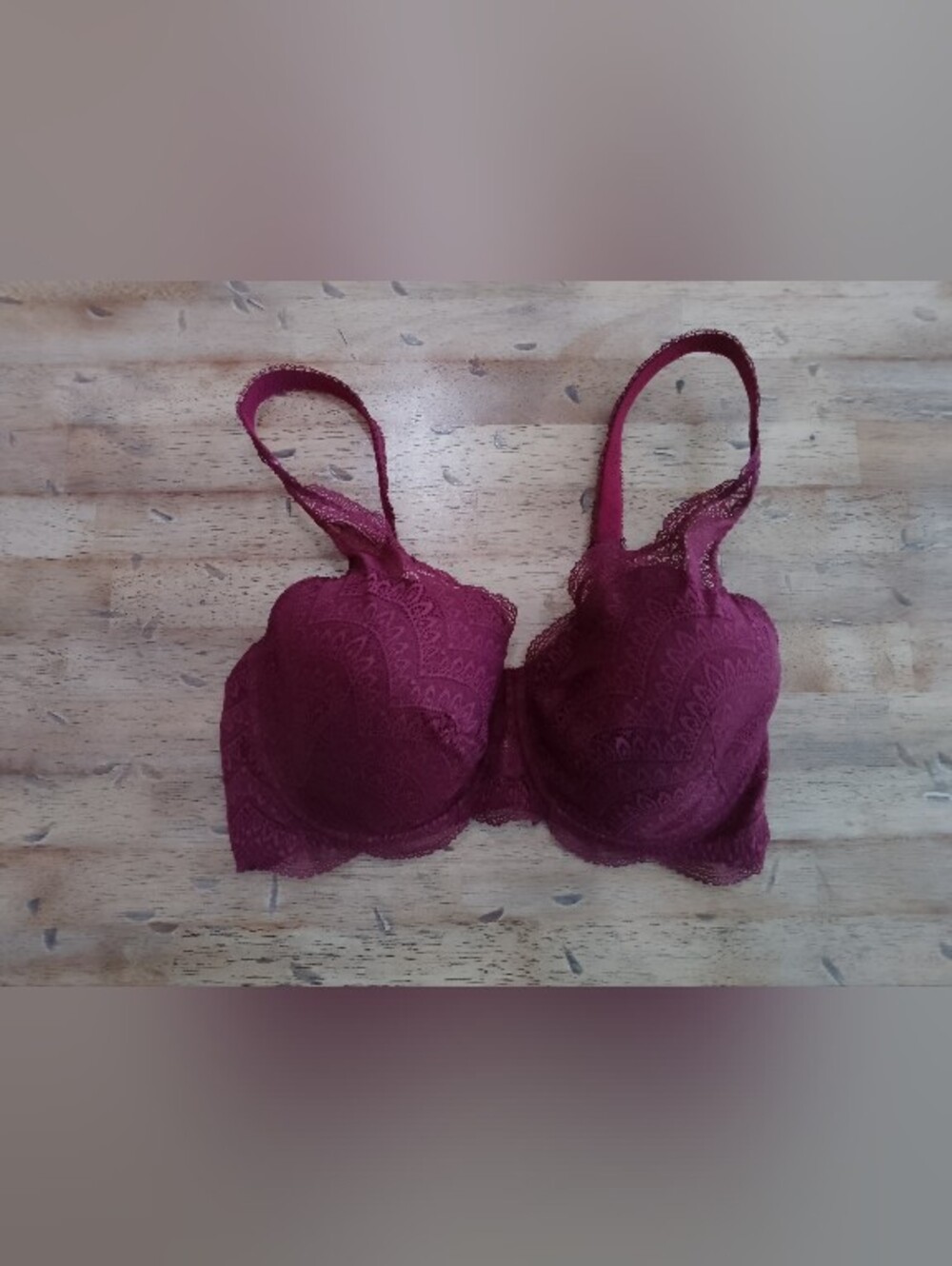Simone Perele Lace Underwire Bra in Wine